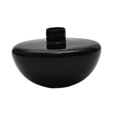 Imagem de Generic Vaso de vidro para flores Vaso hidropônico Fundo redondo Ideal para presente Planta Recipiente para flores Arranjo de flores para lareira Banheiro, Preto