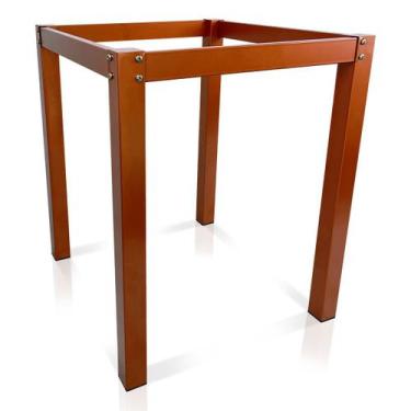 Imagem de Base De Mesa Retangular Olten Cobre P/ Tampos de 0,80m Vidro Pedra e M