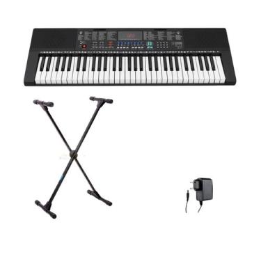 Imagem de Kit Teclado Arranjador Spring Tc161 61 Teclas + Suporte - Waldman