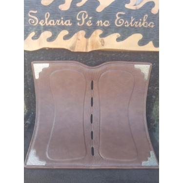 Imagem de Manta gel com cantoneira, na cor marrom pinhão - Selaria Pé no estribo