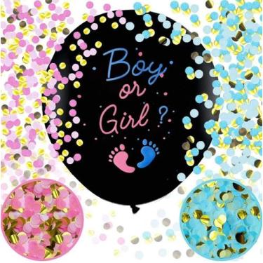 Imagem de Balão Látex Chá revelação Boy or Girl - Gigante  90cm - Lpcomercio