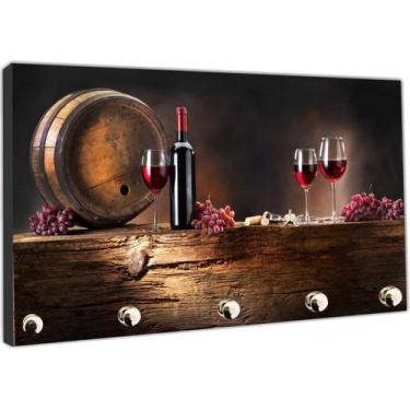 Imagem de Porta Chaves Vinho Bebidas Bar Organizador Chaveiro Decorar Gourmet - 