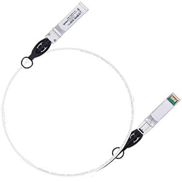 Imagem de ipolex Cabo colorido SFP+ Twinax de 10 G, cabo passivo de cobre (DAC), 1 m em branco, para Cisco SFP-H10GB-CU1M, Meraki, Ubiquit, Mikrotik, Intel, Fortinet, Netgear e mais