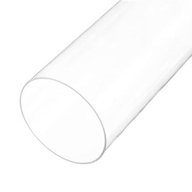 Imagem de Rebower Tubo rígido de plástico transparente de 125 mm ID x 130 mm OD (12.7 cm ID x 5 1/20.3 cm OD) Tubo redondo de acrílico, [para encanamento, hidráulica, pneumática, aquário]