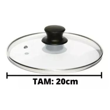 Imagem de Tampas De Vidro Temperado c/ Saída á Vapor Números: 14,16,18,20,22,24,