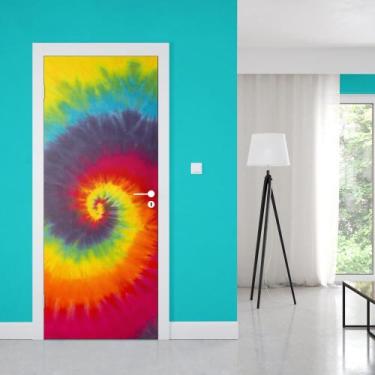 Imagem de Adesivo de Porta Espiral Colorido - Império da Impressão, G - 90cm x 2