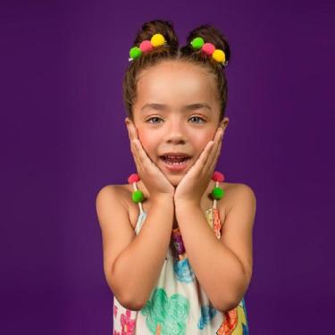 Imagem de Vestido Viscose "Casinha" - Saia de Filó, 10, Estampado