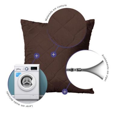 Imagem de cap de almofadas decorativas mateladas com ziper 45 x 45 microfibras -