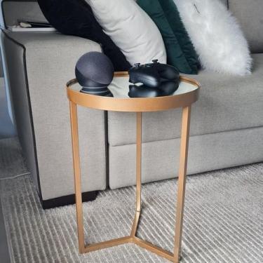Imagem de Mesa Lateral com Espelho - Mesinha de Apoio 50x35 cm + Cores - BELI HO