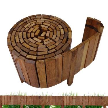 Imagem de Kit 5 Metros Cerca Divisor De Solos Canteiros Jardim Hortas Madeira - 