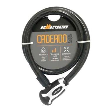 Imagem de Cadeado 800x15mm com Chave Preto/Cinza - Elleven
