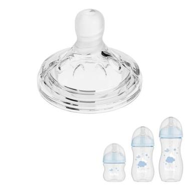 Imagem de Bico para Mamadeira Easy Flow Buba Fluxo Lento Médio Rápido Silicone U
