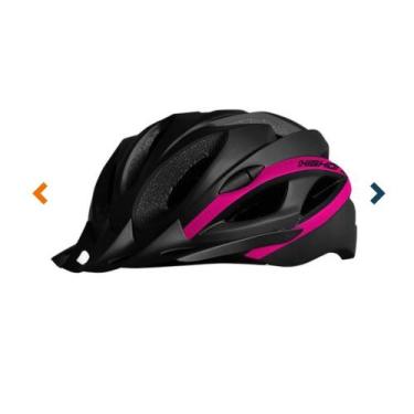Imagem de Capacete High One Win mtb  com Sinalizador preto/rosa  T- M 55-58cm
