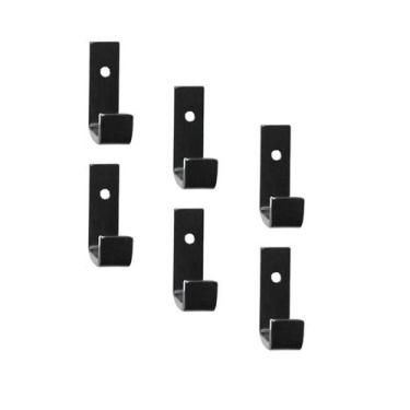 Imagem de Gancho Para Pano de Prato Estilo Industrial Preto 6pç - Dikaren