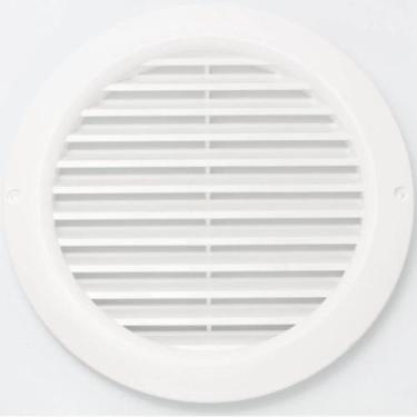 Imagem de Grade Grelha Redonda 100mm Acabamento Interno/Externo Para Duto S100 C