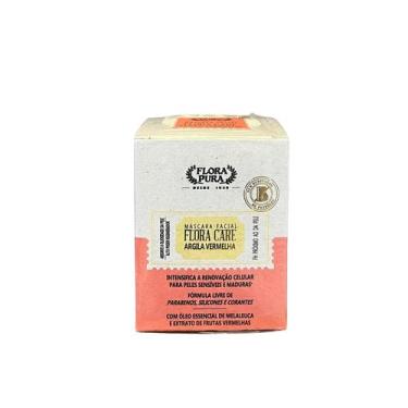 Imagem de Mascara facial de argila vermelha -180g-flora pura