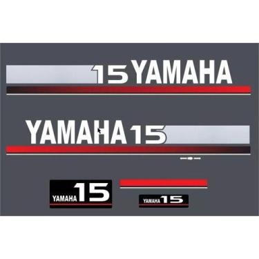 Imagem de Kit Adesivo Motor Yamaha 15 Hp Ano 1993 À 1997 - SPTS