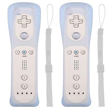 Imagem de Tevodo Controle remoto Wii, pacote com 2 controles sem fio compatíveis com Wii Wii U (branco e branco)