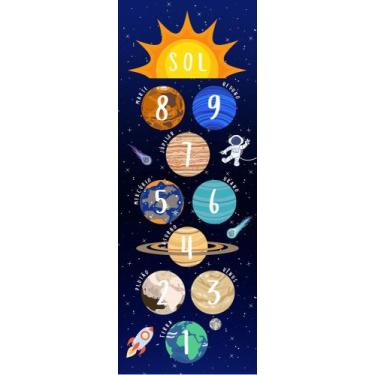 Imagem de Adesivo para Chão Amarelinha galáxia astronauta Foguete - Adesivos Kig