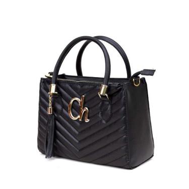 Imagem de Bolsa Transversal Bordada Cherry Envio Imediato - Cherry Bolsas, Preto