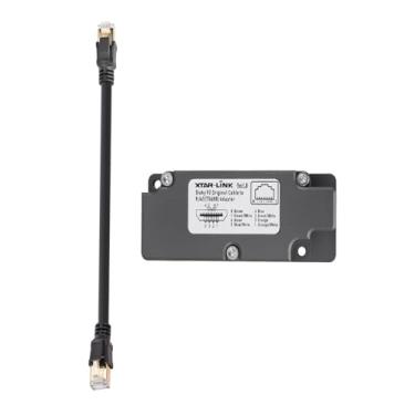 Imagem de Adaptador Ethernet SZSAUTO para antena Starlink V2 cabo dishy plugue Spx para conversor de conector RJ45 - adaptadores injetores de satélite POE com cabo CAT8 de 19,8 cm - acessórios de caixa de cabos
