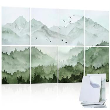 Imagem de AtawLege Pacote com 8 painéis acústicos artísticos, painéis à prova de som para paredes, arte de parede autoadesiva com absorção de som, painéis acústicos decorativos, tratamento acústico para estúdio