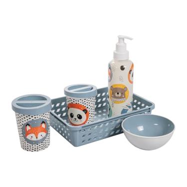 Imagem de Kit Higiene Bebe 5 Peças Infantil Menino Plasútil