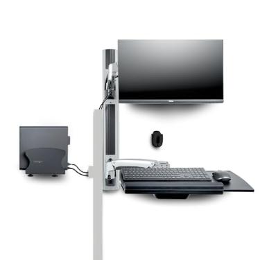 Imagem de StarTech.com Estação de trabalho de parede, suporte VESA para monitor de 32 polegadas (10 kg), suporte para monitor totalmente articulado e bandeja de teclado