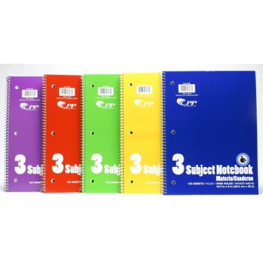 Imagem de Carolina Pad Caderno com 3 materiais, pautado largo, 26 x 20 cm, 120 folhas, cor pode variar (1098)