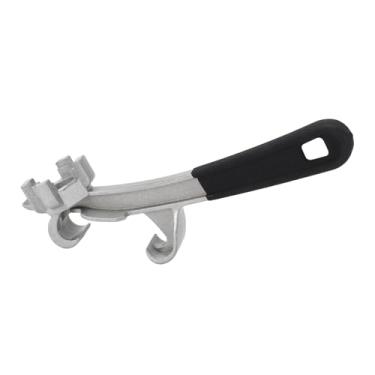 Imagem de Abridor de Balde, Abridor de Lata de Metal, Chave de Cano Profissional, Liga de Alumínio Portátil para Economia de Trabalho para Uso Industrial (Capa antiderrapante prateada +