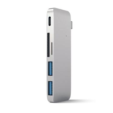 Imagem de Satechi Adaptador USB C Hub 5 em 1, dongle USB C com 3 portas de dados USB-A, leitores de cartão micro/SD, hub USBC MacBook Pro/Air M1 M2 M3, Dell, HP, Surface, Lenovo - Prata