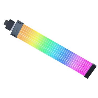Imagem de Lian Li Strimer Wireless 16 pinos (PW16-121W) - Cabo de extensão de alimentação RGB endereçável - Controle sem fio de 2,4 GHz com 370 mm; comprimento de 14,56 polegadas - Faixa de LED - Controle sem