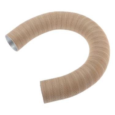 Imagem de VekAuto 1 pc tubo de duto aquecedor de carro 60 mm ID 100 cm máx. l mangueira de duto de ar quente carro caminhão RV ônibus van barco folha de alumínio marrom