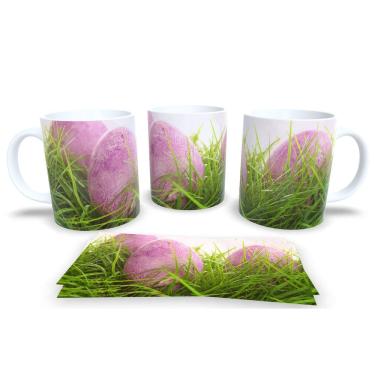 Imagem de Caneca de Porcelana Branca Personalizada Coleção Páscoa