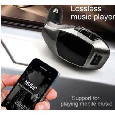 Imagem de Bluetooth Para Carro Com Transmissor Fm com Controle Remoto Entrada Ca