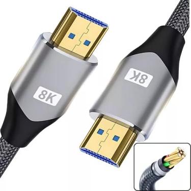 Imagem de Cabo Hdmi 2.1 8K Ultra Full HD - 144Hz, Áudio e Vídeo, Computador, Televisão, PS5, 3 Metros