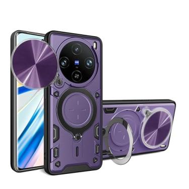 Imagem de Elubugod Capa compatível com Vivo X200 Pro 5G, com capa de lente de câmera deslizante compatível com Vivo X200 Pro 5G V2405A V2405DA capa roxa