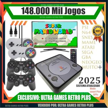 Imagem de Vídeo Game Retro Prime com 4 Controles + 40.000 mil jogos Clássicos Retro
