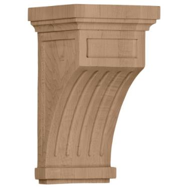 Imagem de Ekena Millwork Cor05X05X10FLRW 13 cm L x 14 cm P x 25 cm A Corbel, madeira de borracha