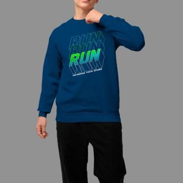 Imagem de Moletom Gola Careca Basico Masculino Streetwear Casual Tecido Macio Ru