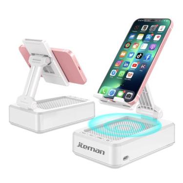 Imagem de Suporte para Celular com Alto-Falante Bluetooth JTEMAN - Portátil e Br