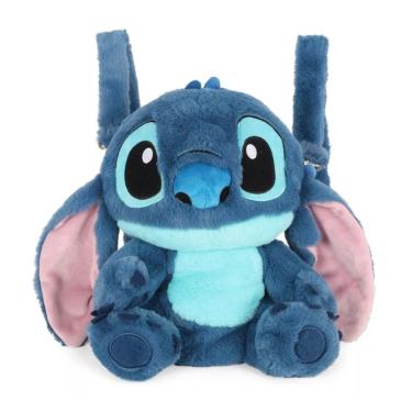 Imagem de Mini Mochila de Costas 2 em 1 Bolsa Pelúcia Stitch Disney
