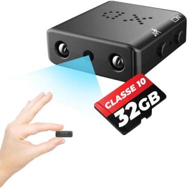 Imagem de Mini Câmera Escondida XD-1 C/ Bateria + Memória 32GB Filmadora Pequena