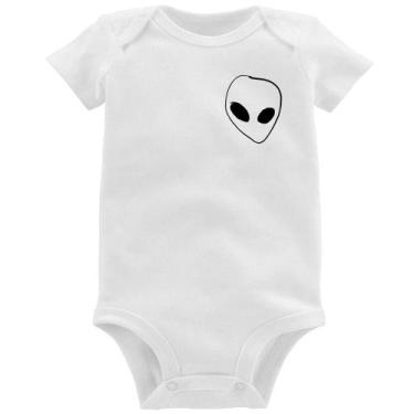 Imagem de Body Bebê Pocket Alien - Foca na Moda, Branco, P