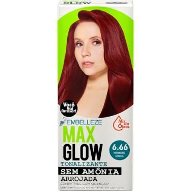 Imagem de Tonalizante Vegano MaxGlow Individual Vermelho Cereja 6.66