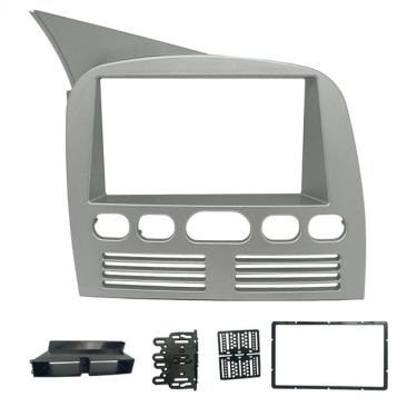 Imagem de Moldura 2 Din Fiat Palio, Siena, Strada, Weekend G1 - 1996 à 2003 - Prata - Fiamon