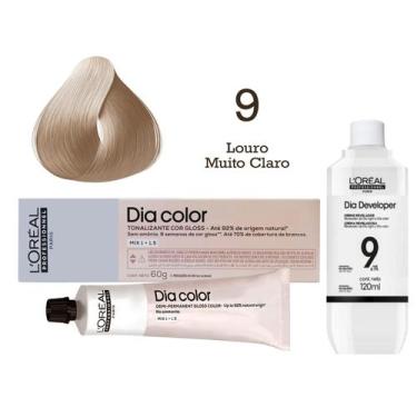 Imagem de Tonalizante Dia Color 9 Louro Muito Claro + Emulsão Reveladora 9v  L'O