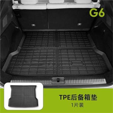 Imagem de Compatível com Xiaopeng G6 G9 Tapete de chão especial Tpe Tapete de porta-malas à prova d'água ecológico Tapete de carro de camada dupla Tapete de pé Xpeng(Trunk mat A)