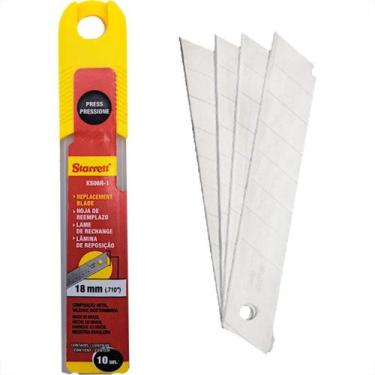 Imagem de Lamina Estilete Larga Starrett 18Mm Com 10 Pecas Ks06R