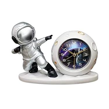 Imagem de Relógio de Mesa Relógio de mesa criativo Luz doméstica Luxo sala de estar Relógio de desenho animado Relógio para decoração de mesa Relógio de Mesa(Silver)